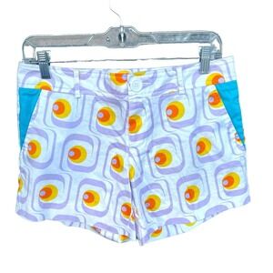 Tracy Negoshian Shorts Womens Size Small Funky Hippie 70s Multicolor Fun Beach